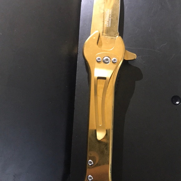Golden Stiletto/wrench self defense knife - Picture 1 of 2